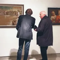  Tudi goriško razstavo je strokovno pripravil Joško Vetrih (desno) 