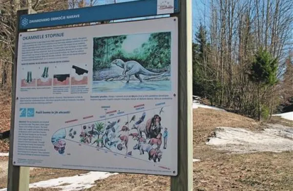 Interpretacijska tabla “dinozavrovih stopinj” bo dobila 28 “sester” ob  geoloških točkah 