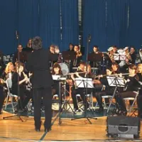 Zelo obetaven Pihalni orkester Tolmin je navdušil s filmsko glasbo