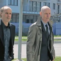 Rektor Dragan Marušič z odvetnikom Velimirjem Cugmasom