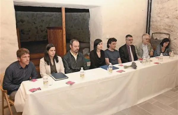 Program so predstavili (od leve) Ivo Kobal, Helena Kosmina, Štefan Švagelj, Polona Makovec, Franjo Polanc, Danijel Božič, Damjan Grmek in Kristina Marković 