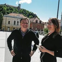 Filmsko ekipo je danes zjutraj pozdravil tudi ljubljanski župan Zoran Janković