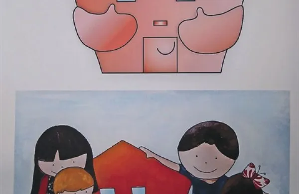  Krizni center za otroke in mladostnike ilustratorka Mateja Lukežič vidi kot prijazno Marelično hišo  