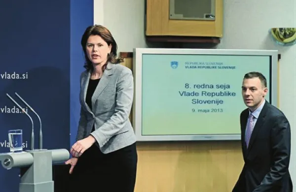Premierka Alenka Bratušek in finančni minister Uroš Čufer