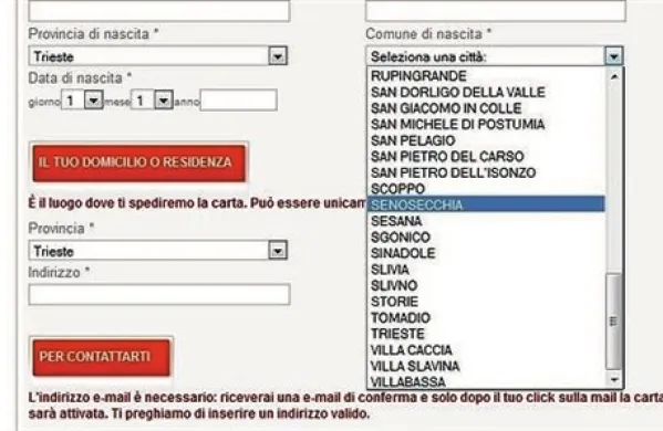 Italijanska železnica Trenitalia je na svoji spletni strani zagrešila kar nekaj geografskih napak
