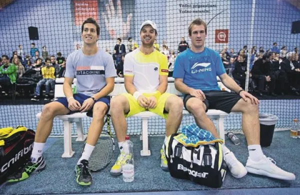 Aljaž Bedene, Blaž Kavčič in Grega Žemlja (z leve) so postavili že nekaj teniških mejnikov