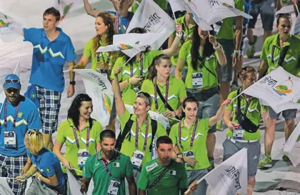 Slovenska delegacija na zaključni slovesnosti iger