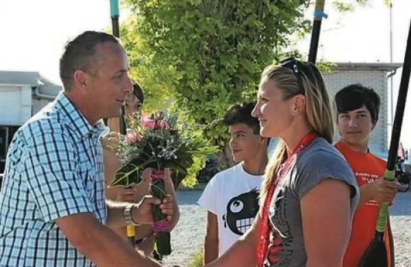 Požupan Kopa Danijel Cep je čestital Špeli Ponomarenko Janić za dve zlati  medalji na sredozemskih  igrah