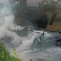 Vozili sta po trčenju zagoreli