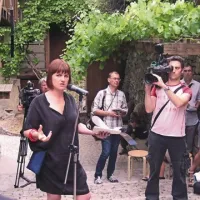   Donatella Ruttar na odprtju Postaje Topolove