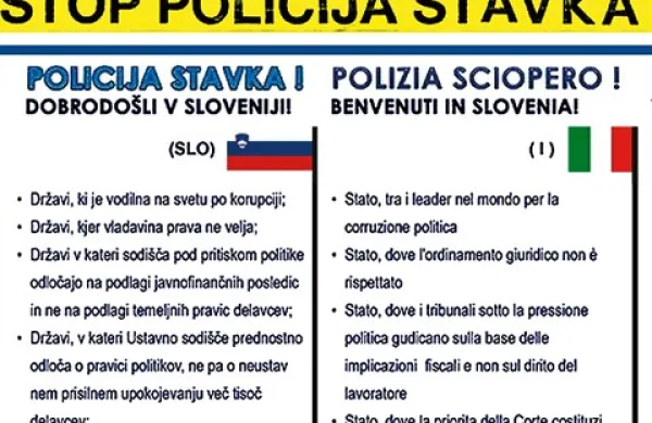 Del letaka, ki ga bodo policisti delili tujcem po državi