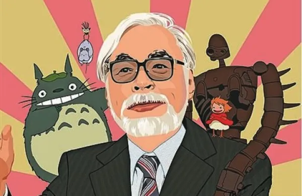 Japonski režiser Hayao Miyazaki med svojimi priljubljenimi animiranimi liki