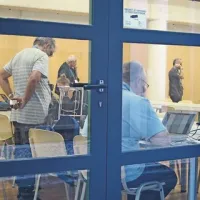 Novinarji iz vse Evrope so se včeraj privajali začasnega delovnega okolja v Areni Bonifika
