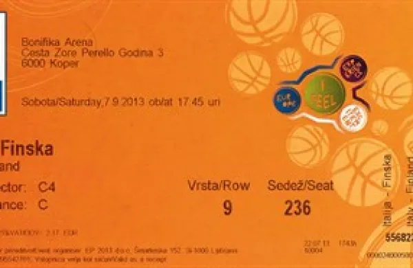... takšna pa “prava” vstopnica za Eurobasket 