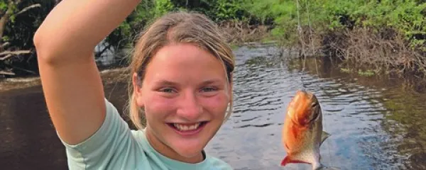 Uspešen lov na piranje v enem izmed pritokov Amazonke