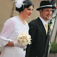 Briška poroka - nevesta Jožica Belej in ženin Rok Valenčič