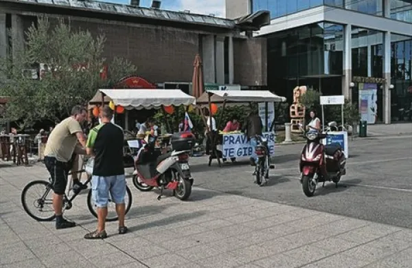 Utrinek z lanske prireditve ob evropskem tednu mobilnosti v Novi Gorici