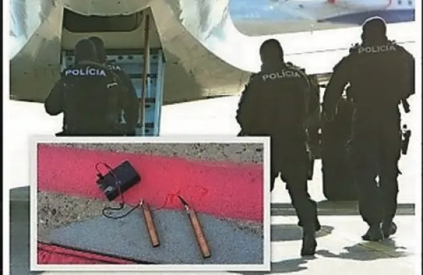 Varnostniki na letališču v Bratislavi so v prtljagi slovenskega potnika zasegli bombo, ki jo je ta želel pretihotapiti na letalo, namenjeno v Malago