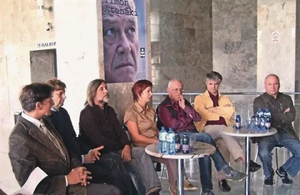 Jožko Čuk, Marko Japelj, Aldo Kumar, Diana Koloini, Bine Matoh, Srečko Fišer in Janez Pipan