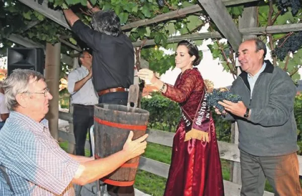 “Eno roko” pri bendimi latnika evropskega prijateljstva so poleg županov (v ozadju) prispevali tudi Danilo Bandel (levo), Anet Jagodič in Stanko Renčelj