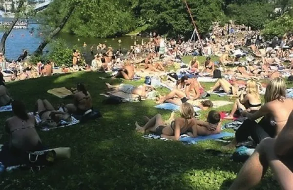 Ena izmed plaž v Stockholmu