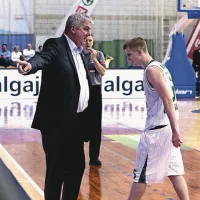 Trener Olimpije Aleš Pipan in Luka Rupnik