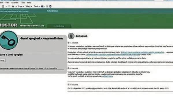 Podatki na spletnem portalu Prostor so znova dostopni na spletu
