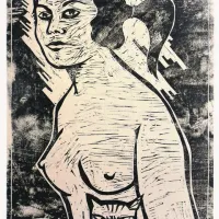 Pavel Medvešček: Mački,
 1956, lesorez