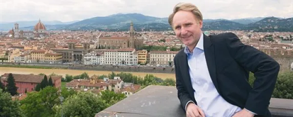 Dan Brown med junijskim obiskom Firenc 