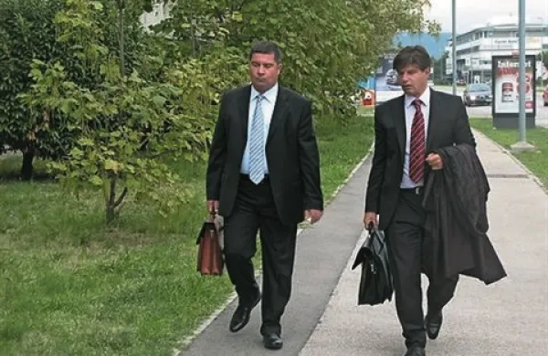 Nekdanji predsednik uprave Luke Koper Robert Časar in njegov zagovornik Danijel Planinšec