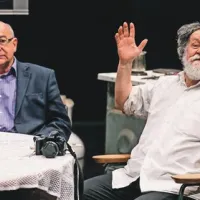 Marko Brecelj (desno) in direktor Cankarjevega doma Mitja Rotovnik