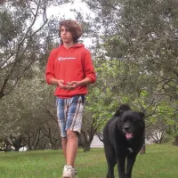 Nick s psom Rujem malo pred nesrečo