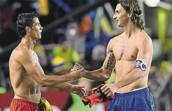 “Srečno v Braziliji, gledal pa te najbrž ne bom,” je Zlatan Ibrahimović (desno) najbrž odvrnil Christianu Ronaldu