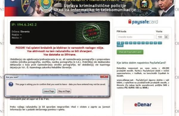 Policisti svetujejo občanom, naj ne nasedajo takšnim obvestilom, na katerih se je znašel celo portret predsednika države Boruta Pahorja