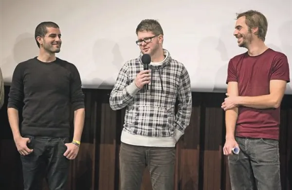 Trojica, ki je imeli v filmu pomembnejše zadolžitve (od desne) Marko Kramar, Andrej Pirjevec in Karim Shalaby