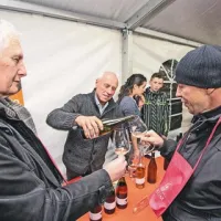 Vina UOU (po briško vol) Marinka Pintarja   sta premierno okušala znana Goričana Bojan Brezavšček in Artur Clemente