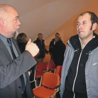  Župan Germovšek (levo) je končno oblikoval skupino šestih ljudi za Kanin. Njihova imena bo predstavil  na seji občinskega sveta v torek. Vodja skupine bo  pred kratkim imenovan podžupan Uroš Sovdat (desno)  z Liste za Bovško, ki ji pripada tudi župan.