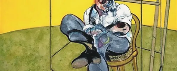 Francis Bacon, slika iz triptiha Tri študije Luciana Freuda, 1969, najdražje doslej prodano umetniško delo na avkciji.   