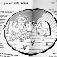 Ilustracija pravljice Kako so Istrani sejali Osle Valentine Žbontar 
