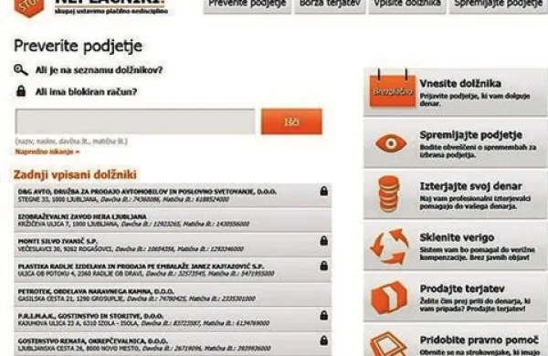 Spletna stran www.stop-neplacniki.si že nekaj časa bije bitko s podjetji, ki se poskušajo izogniti poplačilu svojih dolgov
