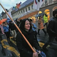 V Ljubljani protestni shod