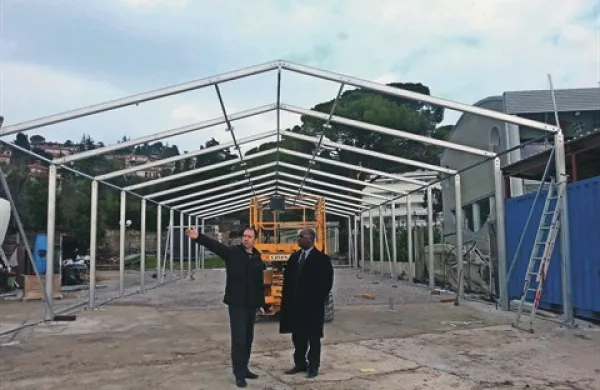 Montažni objekt za spravilo jadrnic bodo dokončali do sredine februarja