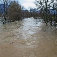 Tolmin, narasla reka Soča
