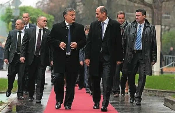 Viktor Orban novembra 2012 na uradnem obisku v Sloveniji