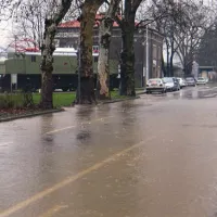 Vojkov drevored pri železniški postaji v Ilirski Bistrici je bil včeraj pod vodo 