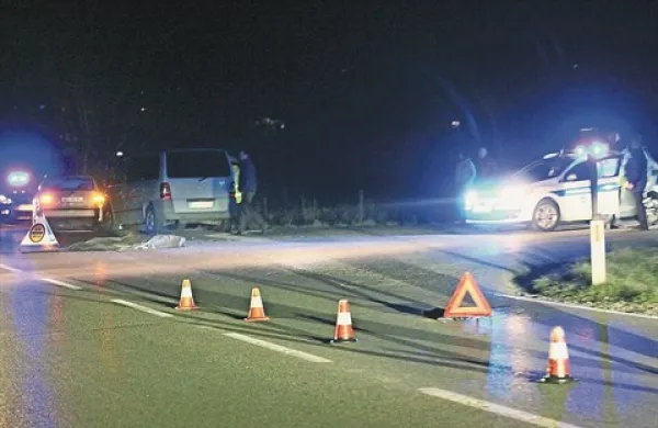 Pri Ajševici je 1. januarja pri prečkanju ceste umrla starejša pešakinja
