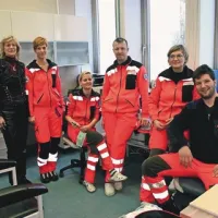 Včerajšnja ekipa postojnske urgence z direktorice Ireno Vatovec Progar
