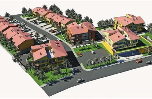 Simulacija načrtovane novogradnje v Šmarjah
