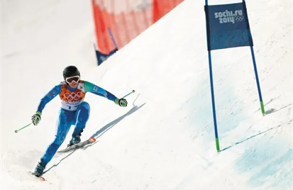 Tini Maze je smuk na progi Roza Hutor šel odlično od nog, slalom pa kasneje nekoliko teže