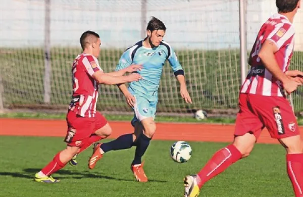 Amedej Vetrih (v  modrem dresu) je proti Crveni zvezdi stopil na igrišče v drugem polčasu